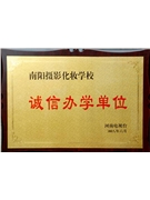 河南电视台颁发的荣誉证书